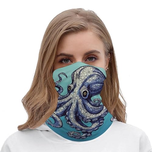 Gargantilla para Mujeres y Hombres con Diseño de Pulpo, Pañuelo Balaclava para la Cara, Mascarilla Elástica, Envoltura para la Cabeza Antiviento, Protección Solar, Transpirable, Ideal para Ciclismo y Deportes al Aire Libre miniatura 5