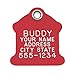 LuckyPet Pet ID Tag - Red Plastic Hydrant - Durable, Easy to Read Dog Tag, Reflective on Back Side - Size: Large