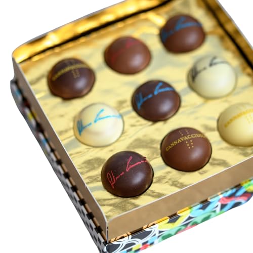 Cioccolato | Praline multigusto Cannavacciuolo al cioccolato – 9 gusti | Artigianali | Assortimento Gourmet | Gift | Elegante