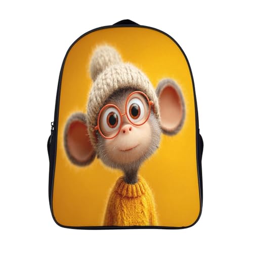 kaiyun Lindo monito Mochila | | Bolsa Escolar Unisex Para Niños Pequeños 16 inch