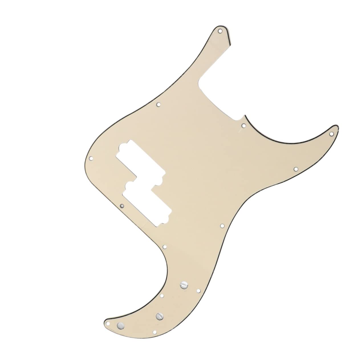 HEMOTON Pickguard Bass Scratch Plate P-bass Guitar Pickguard Beige Layer Protection and Decorative Plate