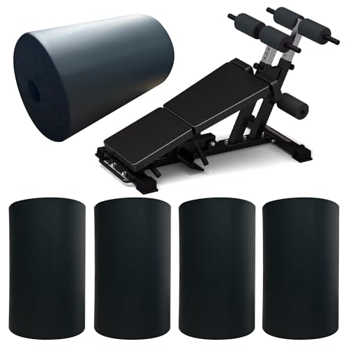 OAKMUK 4 Pcs Foam Pad Roller, Foam Roller Pad Replacement for Leg Extension Weight Bench Inversion...