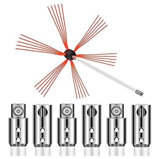 VEVOR Kit de Deshollinamiento Limpieza de Chimenea 23FT Sooteater Kit de Limpieza de Chimenea Esta Herramienta Integral para Dividir Tuercas Es Perfecta para Varios Campos Como La Industria Mecánica