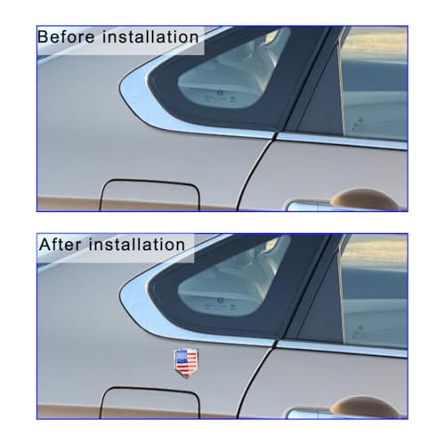 Image of Bittwee Ameican Flag Car Emblem, 3D Metal Vehicle Badge Decals with Strong Adhesive, Patriotic Automotive Badge Stickers Exterior Decoration Accessories, Universal for SUV, Sedan, Truck (Red /Blue)