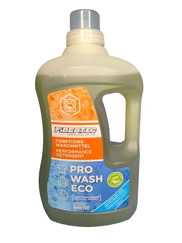 FIBERTEC Pro Wash Eco Ökologisches Waschmittel flüssig 1500ml - Waschmittel für Outdoorbekleidung & Funktionskleidung, Biologisch abbaubar, Made in Germany