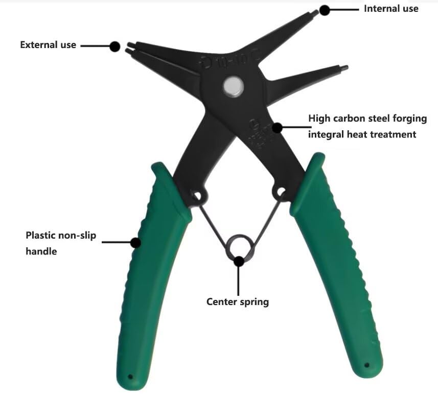 1PC Circlip Pliers Internal and External Retaining Ring Pliers Inner Card Outer Retaining Ring Car Repair Tool