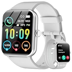 IOWODO Smartwatch,Orologio Fitness per Donna,1.85'' Smart Watch con Risposta Chiamate,Monitor del SpO2/ Sonno,24H Cardiofrequenzimetro,100 modalità Sportive,Fitness Tracker per Android iOS,2 Cinturini