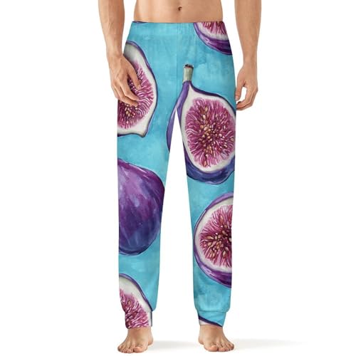 Purple Figs Breathable Mens Pajama Pants Lounge Sleep PJ Bottoms Sleepwear Jogger