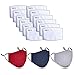 Price comparison product image Three Washable 100% COTTON Face Masks Reusable with 10 Filters Ear Loop Covering Protection Mouth Cover Mask Colour: Grey, Maroon & Blue (3 Mask + 10 Filters)
