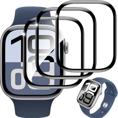 対応 Apple watch series 10 42mm 保護フィルム 3枚セット PET複合材 全面保護 用 アップルウォッチ Series10 42mm 液晶保護フィルム 高速反応 耐衝撃 傷防止 高透過率 自動吸着 指紋防止 気泡ゼロ タッチ感度