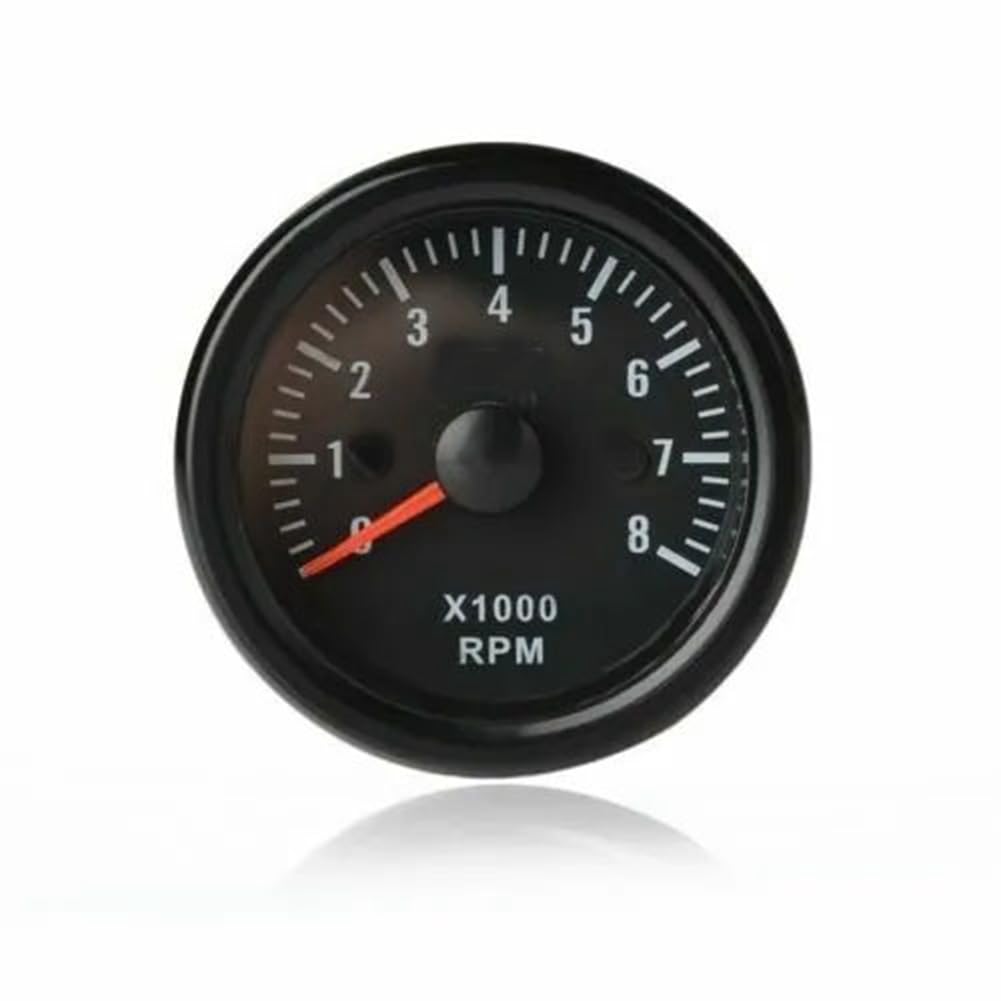 52MM Elektrischer Drehzahlmesser 0-8000 Min 2" RPM Tachometer für 2 3 4 5 6 8 Zylinder Benzinmotor Auto Boot Yacht