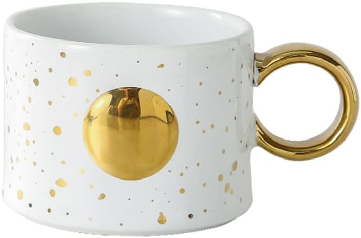Ceramic Mug Home Nordic Water Cup Breakfast Oatmeal Coffee Office Starry Sky Couple Exquisite(Onecolor)