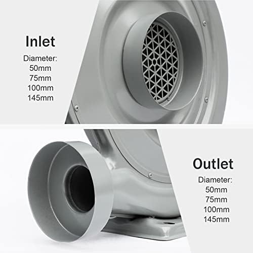 High-Power 750W Extractor Fan - Suction Ventilator for Woodworking, Laser Engraving & Workshop Dust, Fume & Smoke Removal - Ø50mm Dust Collector