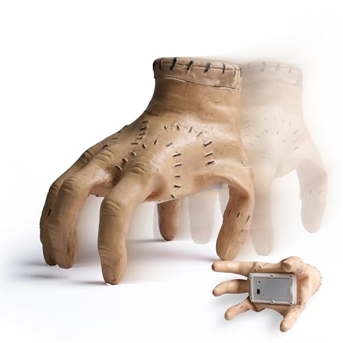 PJMarts Sound-Activated Halloween Animatronics Thing Hand Crawling Motion & Effects Creepy Doll for Halloween Party Decor Props Wednesday Decorations