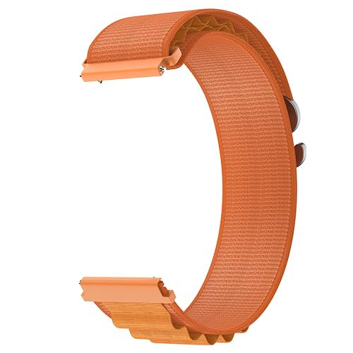 Noise Original 22mm Hoop Link Nylon Watch Strap Compatible with Noise Halo/Plus, Pro 4/5/Max, Ultra 3, Pulse 2 Max/3, Twist/Go, Force, Mettalix, Icon 2/3 Smartwatch(Orange)