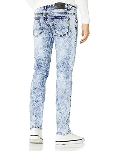 Demon&Hunter Men's White Skinny Fit Stretch Jeans S8038(32)2
