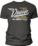 50th Birthday Gift Shirt - Vintage 1969 Aged to Perfection - Racing-Dk. Heather-Md