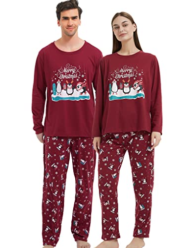 Vopmocld Christmas Family Matching Pajama Red Holiday Pjs Sets Cotton Sleepwear2