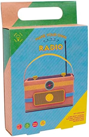 Fizz Creations Make Your Own Radio Crafting Kit. Build an Functioning FM Radio. Includes Card Body, Electric Components, Double Sided Tape & Full Instructions.