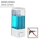 WENKO Desinfektionsmittel- und Seifenspender Istres Weiß, hygienischer Wand-Spender für Desinfektionsmittel, Flüssigseife etc., Befestigen ohne bohren, Füllmenge: 320 ml, 6 x 18,5 x 7,5 cm, Kunststoff