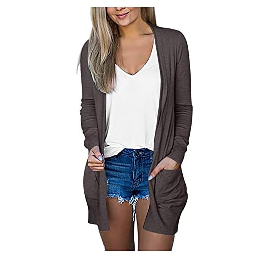 Dam kofta lång ljus kofta öppen framtill tunn stickad rock för höst och vinter lång huva tröja chunky stickad kofta casual öppen fram tröja täcker upp outwear