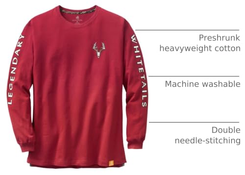 Image of Legendary Whitetails Mens Long Sleeve T-Shirt 100% Cotton Preshrunk Tee