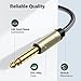 UGREEN 1/8 to 1/4 Stereo Cable 3.5mm TRS to Dual 6.35mm 1/4 TS Mono Y Splitter Audio Cord Adapter Compatible with iPhone, PC, Computer Sound Card, Mixer, Multimedia Speaker, Home Stereo System 6FT