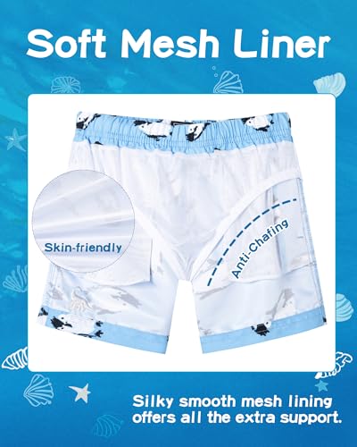 Image of SURF CUZ Boys Swim Trunks Toddler Swim Shorts UPF 50+ Bathing Suit for Boy Swimsuit Quick Dry Mesh Beach Boardshorts Swimwear
