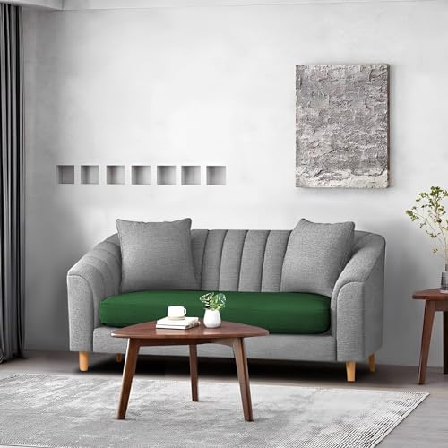 Image of Casaliving Doraldo 2 Seater Sofa Set for Living Room (Green Grey Colour) Premium Fabric Sofa