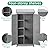 Okak 3 X 2 Ft Outdoor Storage Shed with Metal Top Garden Shed Tool Storage Sheds House for Backyard Garden,Patio,Grey