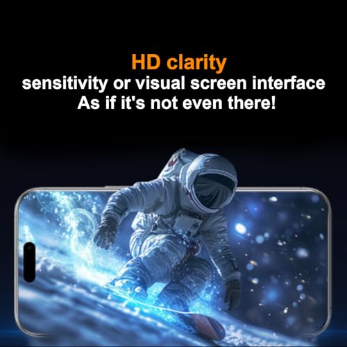 Image of OneFish Screen Protector Glass for iPhone 17e /16e /13 /13PRO /14, 9H Glass Scratch Resistant, Dynamic Island Compatible, HD Clarity Tempered Film with Installation Frame, Easy Installation, 2Pack.