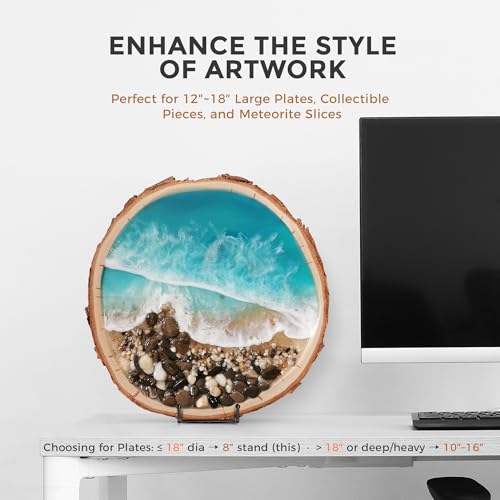 image for TR-LIFE Plate Stands/Holder for Display, 8 Inch, Large, Metal Frame fo