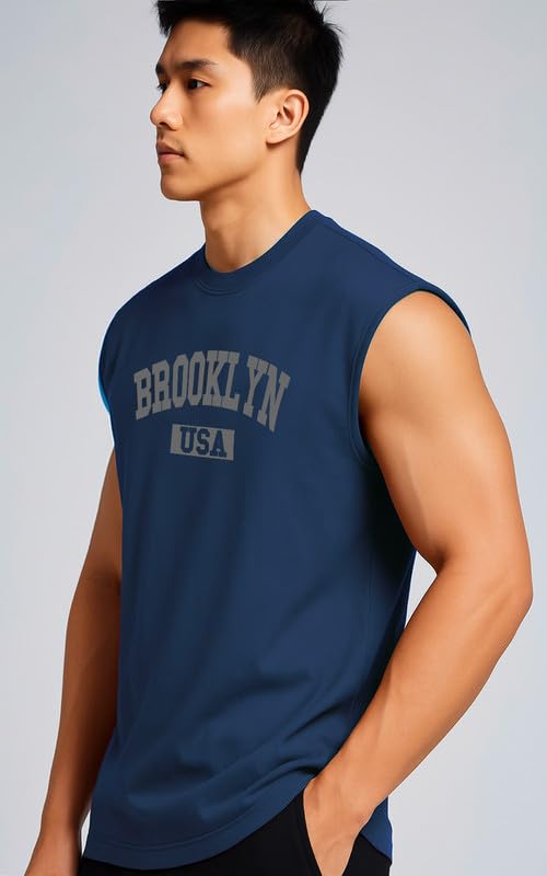 Image of JUARI BE A GENTLEMAN Men's Sleeveless Tank Top Premium Cotton Blend Muscle Fit Gym Vest | Casual Summer Shirt | Breathable & Lightweight Fitness Wear for Gym, Running & Daily Use
