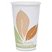 SOLO Cup Company Bare PLA Hot Cups, White w/Leaf Design, 16 oz.