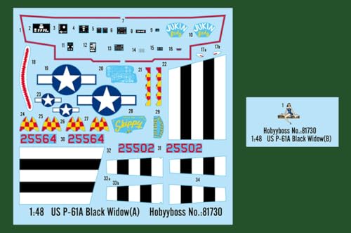 Hobby Boss US P-61A Black Widow Airplane Model Kit - Image 3