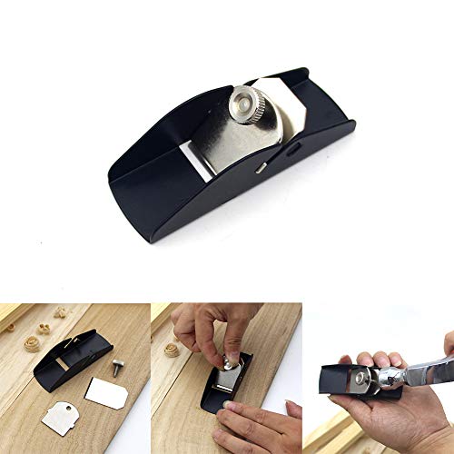 Mini Trimming Planer Hand Planer DIY Model Making Tool Woodworking Pocket Plane Hand Adjustable for Woodworking/Trimming/Wood Planing Surface Smoothing(Black)