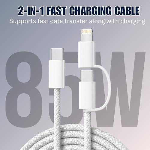 Image of Umake USB-A to Type-C Cable, 85W 6A Fast Charging, PD /QC Support, Nylon Braided, High-Speed Data Sync, Compatible with Android USB-C Devices - 1M (BIS Certified)
