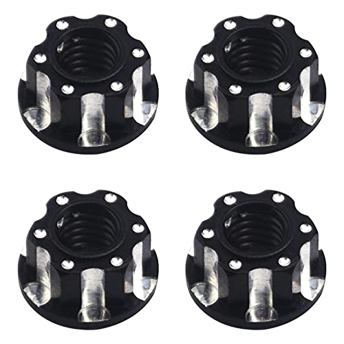 Vgoohobby 4Pcs Hexagonal Nuts, M4 Aluminum Alloy RC Wheel Hex Nuts Compatible with HSP Sakura D3 D4...