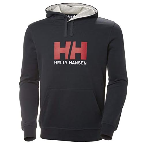 Helly Hansen Logo Hoodie HH Sudadera con Capucha, Hombre, Azul Marino, M