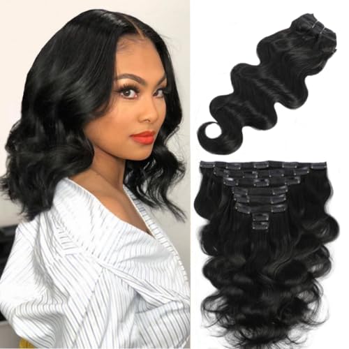 LUMIERE Body Wave Clip In Hair Extensions 120g 8Pcs 20 Clips 14in