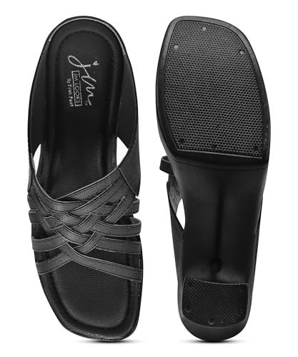Image of JM LOOKS Women Stylish Woven Strap Platform Block Heel Sandals Perfect For Party And Festive Occasions