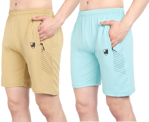 Image of RynoGear Shorts for Men with Zipper Pocket (Pack of 2)