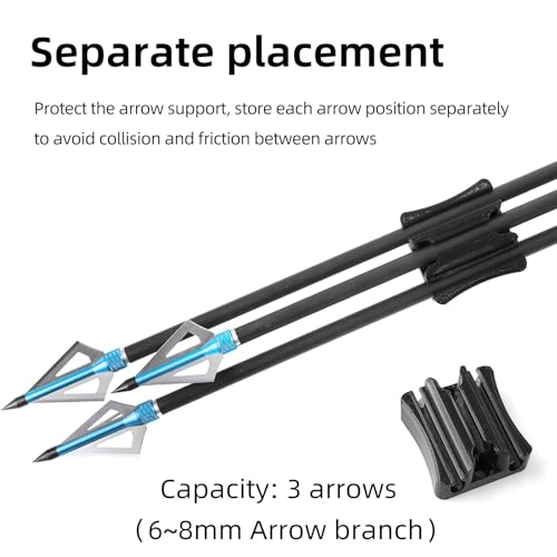 Compound Bow Quiver Mini Hunting Quiver Capable Of Holding 3 Wide Headed Arrows,This Quiver Is Designed Specifically For Composite Bows With Installed Sights. Without Sights, It May Become Unusable