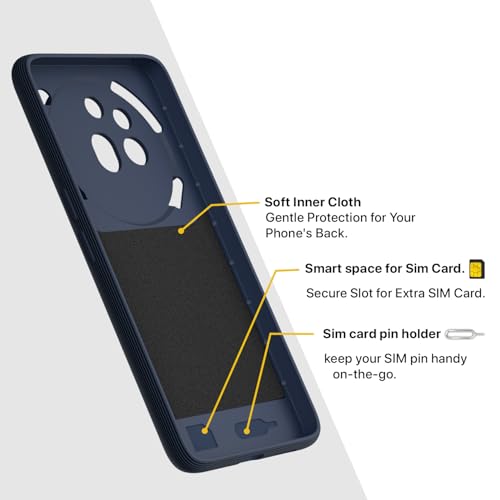 Image of Amazon Basics Back Cover for Nothing Phone 3a Pro 5G | Full Camera Protection | TPU Soft Flexible Shockproof Bumper Case(Blue)