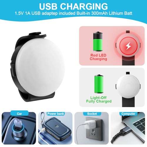 AUAUY Sicherheits LED Blinklicht, 4 Modis Hundelicht IPX68 Wasserdicht Haustier Lichter, USB Wiederaufladbar Hunde Katzen Leuchtanhänger, Einstellbar LED Licht für Nachtspaziergänge Laufen Camping