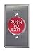 Schlage Electronics 620 Series Heavy-Duty Push-to-Exit Button, DPDT, 1-5/8" Dia. Red Plastic Mushroom Button, Single Gang, Stainless Steel Plate with Satin Chrome Finish, 4-1/2" H x 2-3/4" W