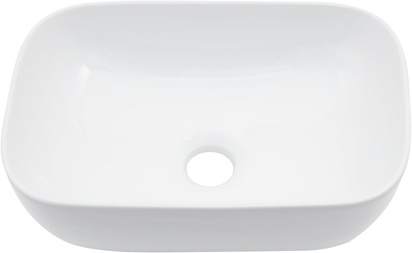 Dcolora Small Bathroom Sink 14.5" x 10” Vessel Sink, White Ceramic Tiny Sink for Small Bathroom Above Counter Vanity Sinks Lavatory Wash Basin Porcelain Sinks Bowl,DC-VS0001
