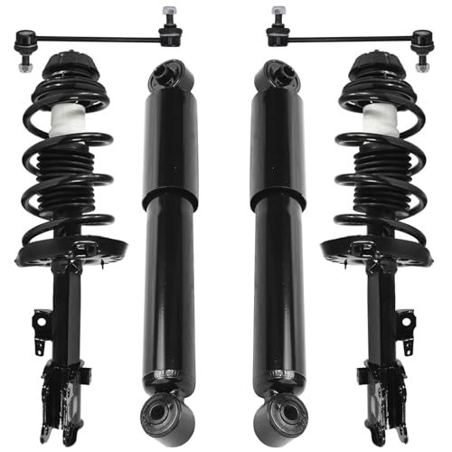 Image of Detroit Axle - Struts Shock Kit for 2010-2013 Kia Soul 2 Front with Coil Spring Assembly Rear Absorbers Sway Bar End Links 2011-12 Replacement Suspension