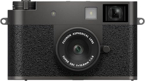 Image of FUJIFILM X Half Digital Camera with Fujifilm Instax Mini Link 3 Smartphone Printer and Sunshine Microfiber Cleaning Cloth... (Charcoal Silver, Rose Pink Printer + 20 Sheets)