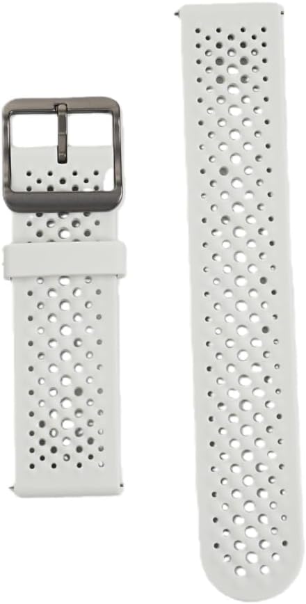 Compatible with Blancpain x Swatch 22mm Breathable Perforated Sports Silicone Watch Strap Accessories for Men.,White